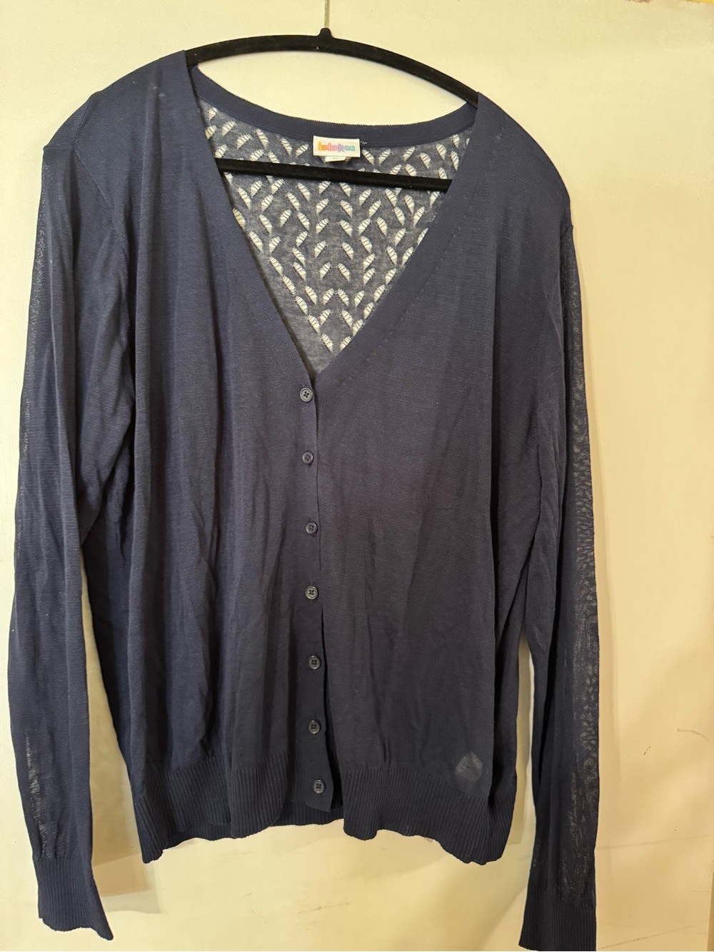 NWT Lightweight Navy Button-Up Cardigan
